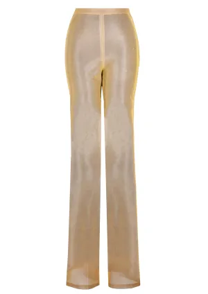 Sheer Lurex Tulle Bootcut Trousers