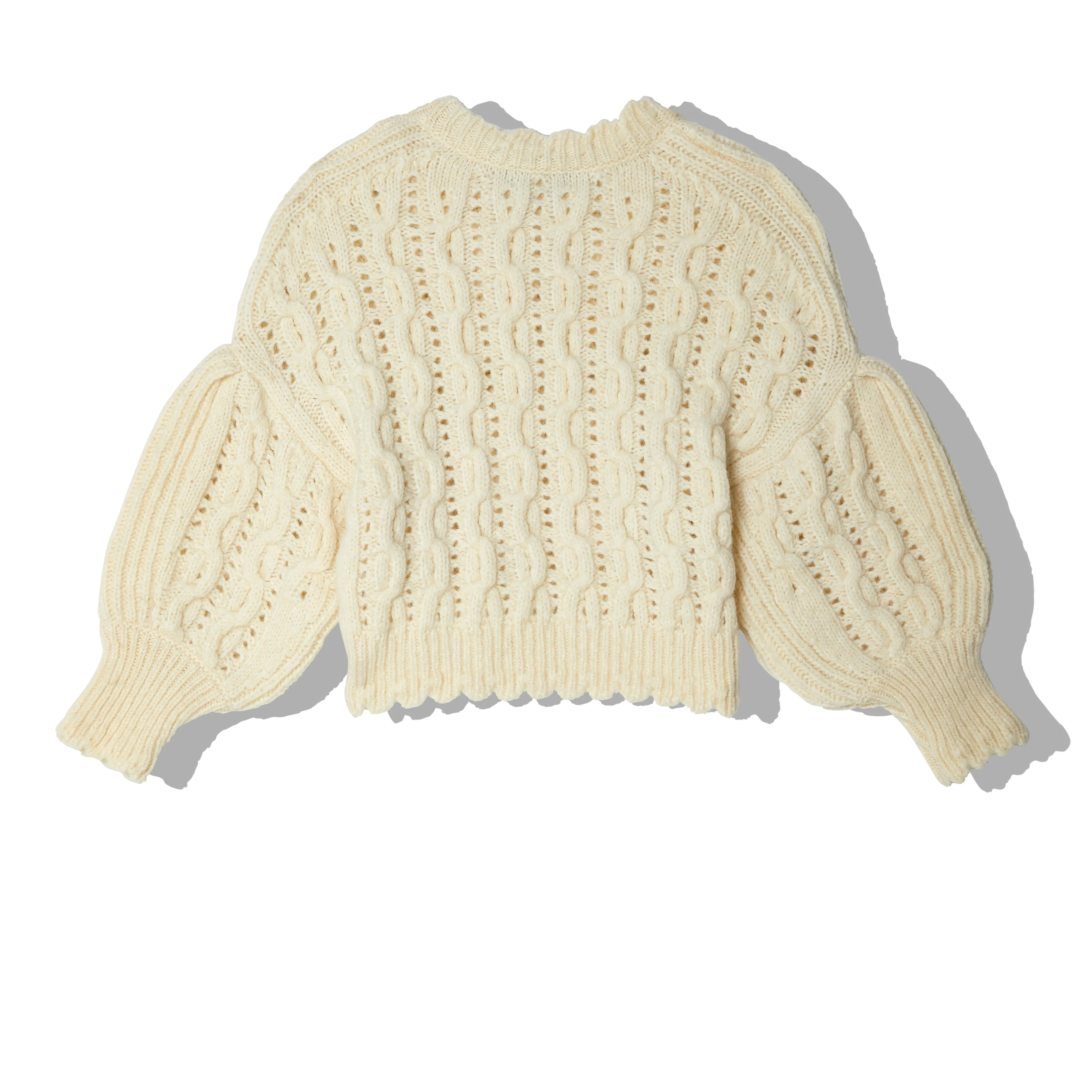 Simone Rocha - Women's Lace Stitch Ribbon Sweater - (Cream)