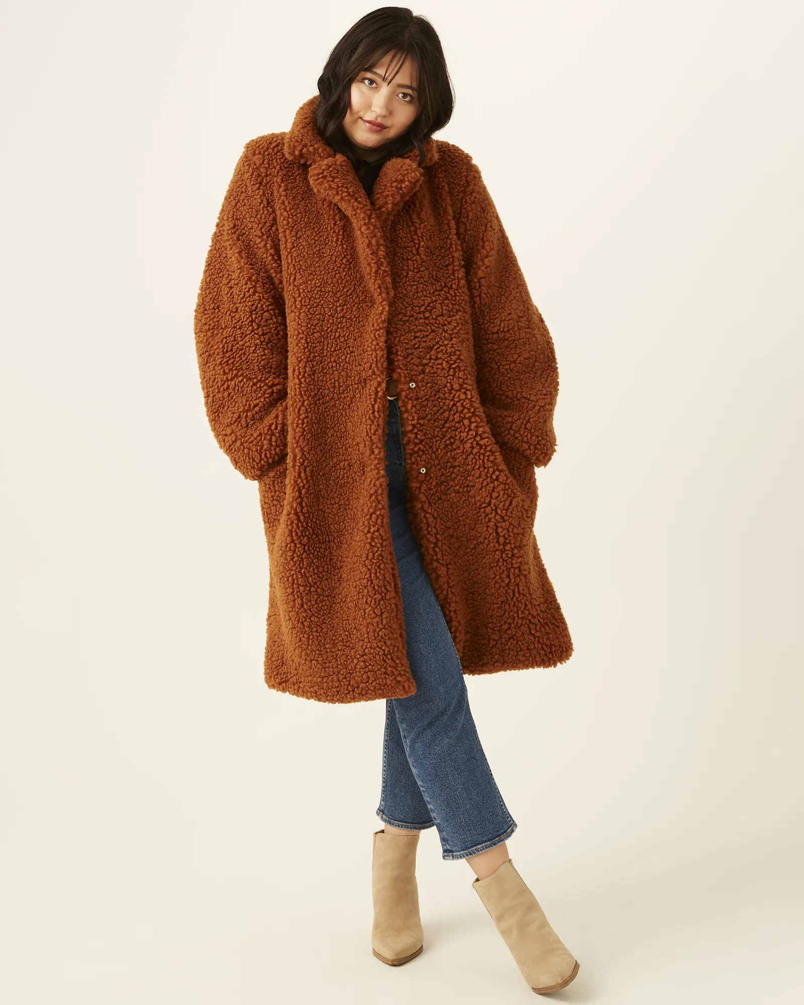 Sloane Teddy Coat | Brown