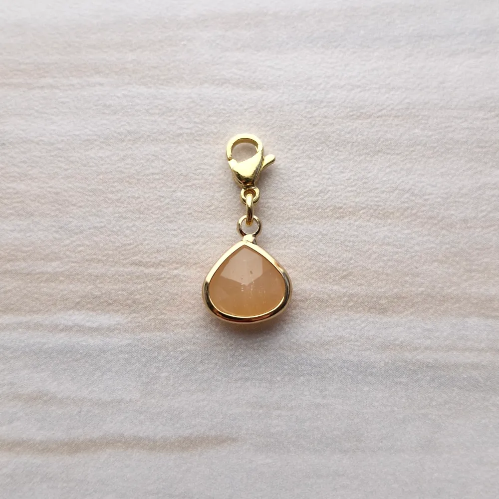 Small Multicolor Pear Shape Glass Charm