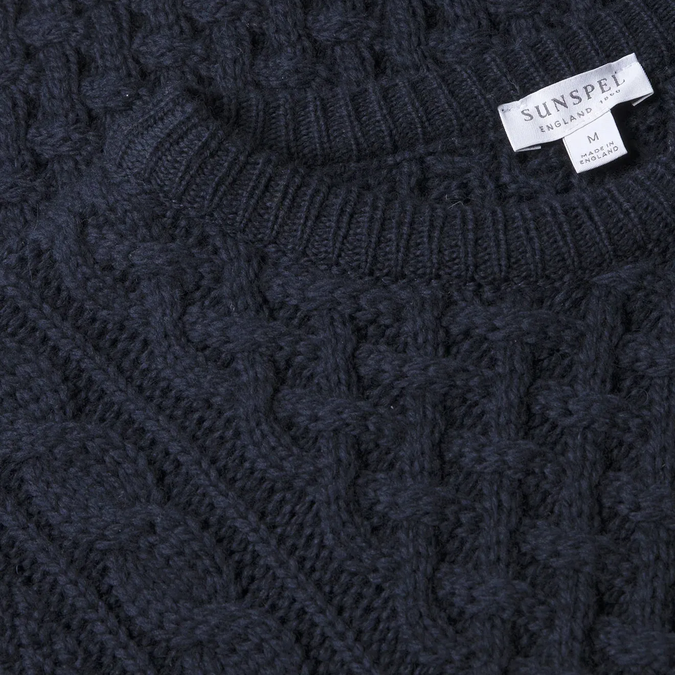 Sunspel Cable Jumper Navy