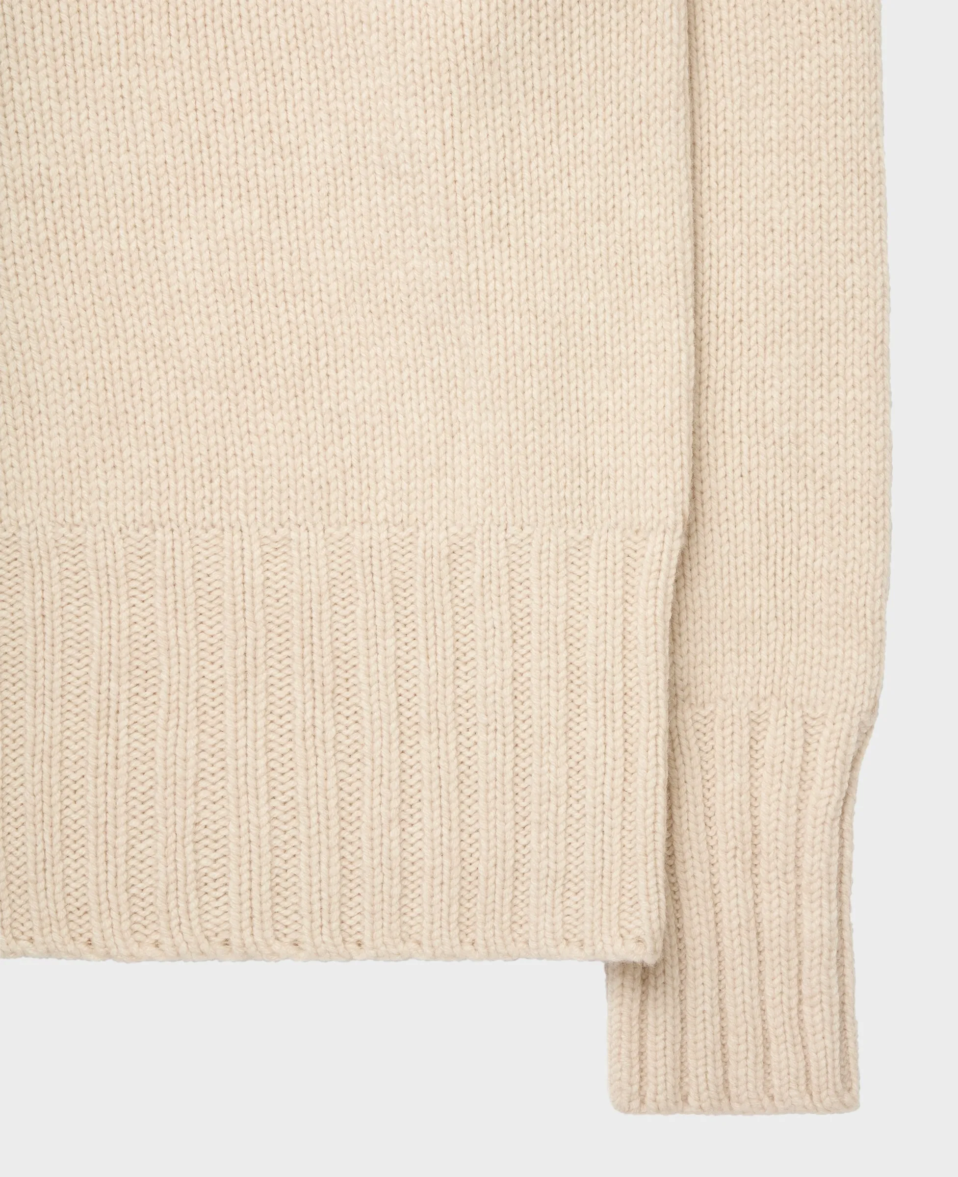 Superfine Lambswool Chunky Roll Neck Jumper