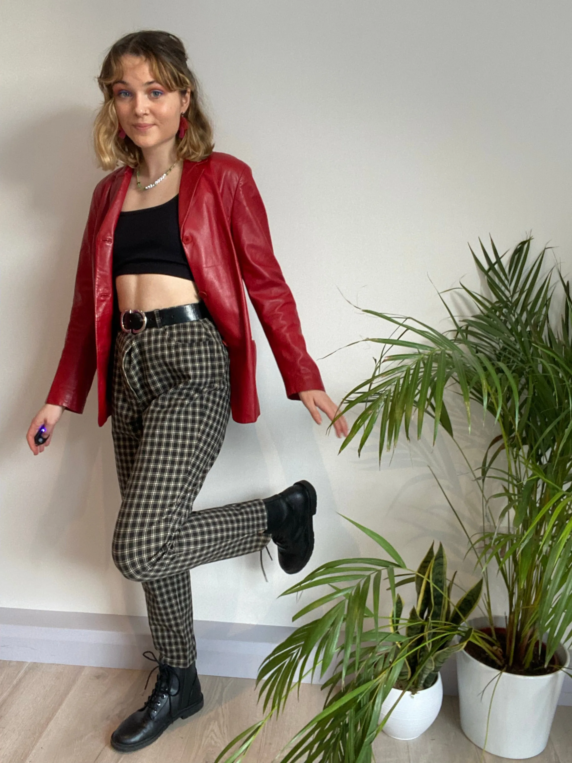 Vintage Checkered Trousers (M)