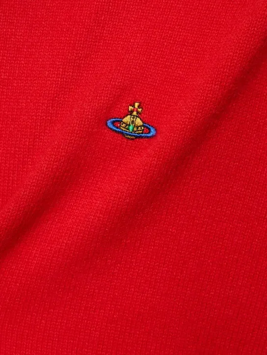Vivienne Westwood   Logo embroidery mohair knit sweater 