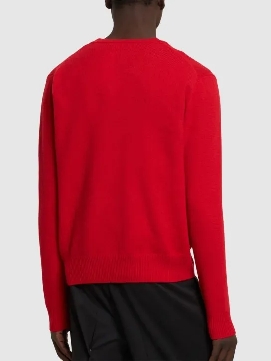 Vivienne Westwood   Logo embroidery mohair knit sweater 