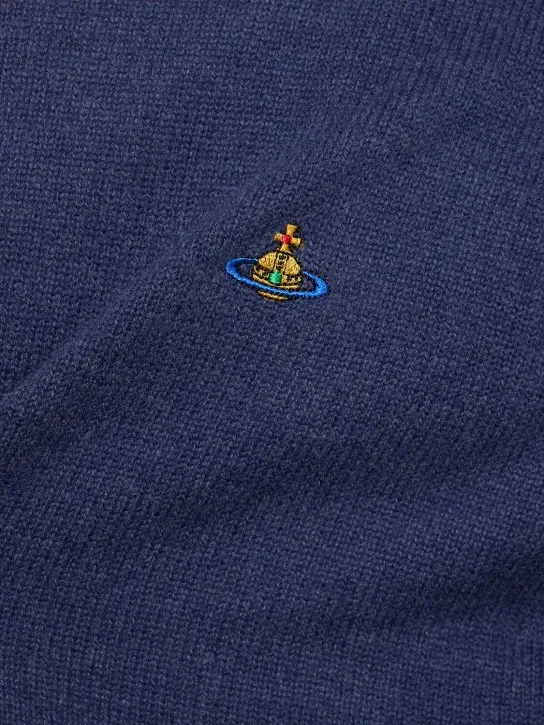 Vivienne Westwood   Logo embroidery mohair knit sweater 