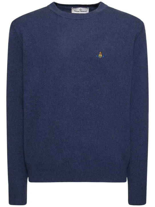 Vivienne Westwood   Logo embroidery mohair knit sweater 