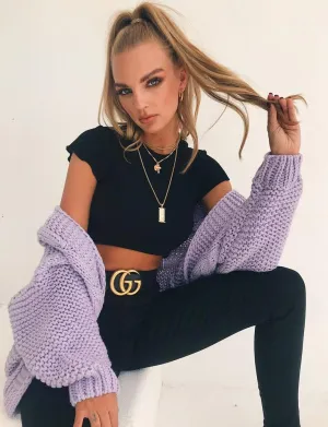 Winter Wonders Cardigan - Lilac