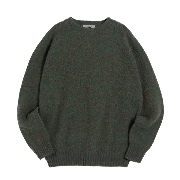 YMC Suedehead Crew Knit - Green