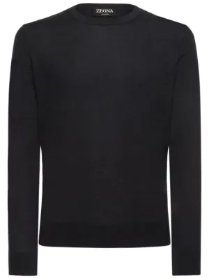 Zegna   Cashmere &amp; silk light knit sweater 